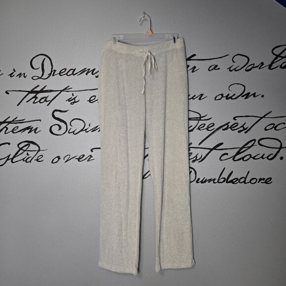 N Natori Women's Terry Lounge Pant, Light Gray, M - Picture 1 of 6
